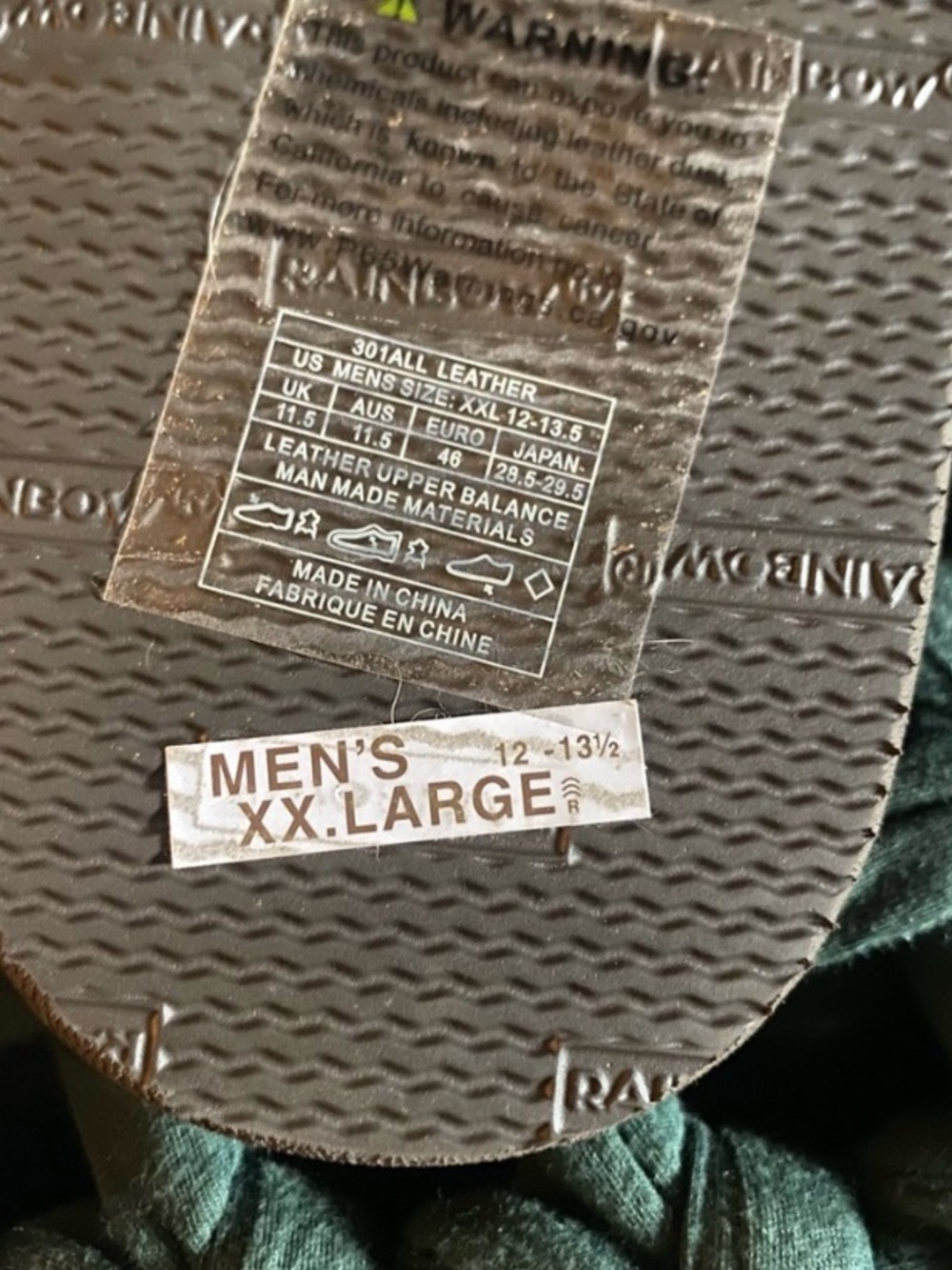 Rainbow Tan Suede Thong Sandals 12-13.5 - Picture 4 of 7